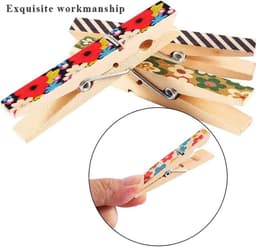 Dailygoods- Wasknijpers 50 Stuks - Mini Houten Wasknijpers - Gekleurde Wasknijpers - Kleine Wasknijpers - Voor Knutselen - 3,5 cm Grootte - Houten Clips — thumbnail 3