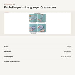 Dailygoods- Truihangdroger Dubbellaags - Opvouwbaar Droogrek — thumbnail 2