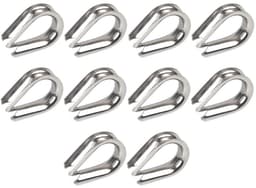 Dailygoods- Staalkabel M10 - Roestvrij Staal 304 - Bevestigingsring - Kabelhuls - Slijtagebescherming - Geschikt voor Draadkabels — thumbnail 1