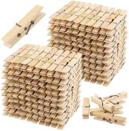 Dailygoods- Bamboe Haringen 500 Stuks - Kleine Houten Wasknijpers - Duurzaam - Compact - Winddicht - Hoogwaardig Materiaal — thumbnail 1