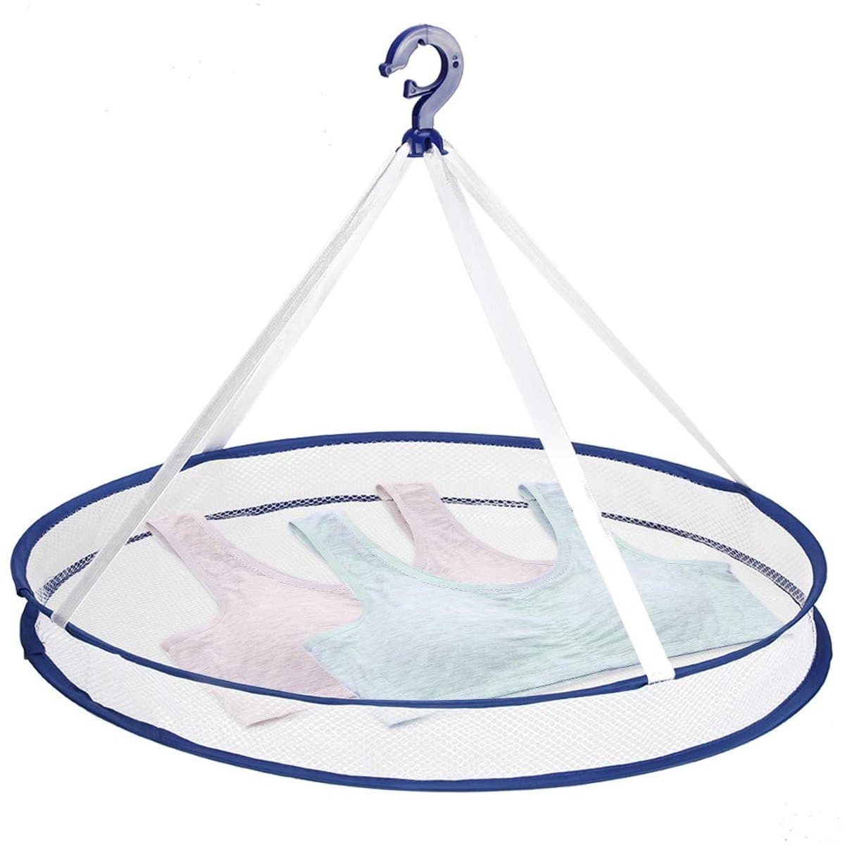 Dailygoods- Droogrek Opvouwbaar - Hangend Droogrek - Kledingrek - Nylon Gaas - Diameter 60cm - Lichtgewicht 89g - Wasnet — afbeelding 1