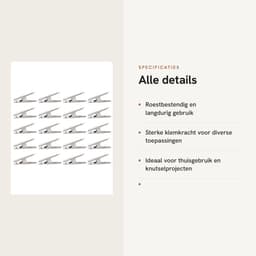 Dailygoods- Kledingklemmen Roestvrij staal - Sterke Klemkracht - Houten/Kunststof Wasknijpers - Kledingclips - Organisatiehulp - Duurzaam en Lichtgewicht — thumbnail 5