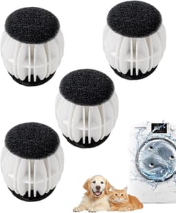 Haarverzamelaar voor Wasmachine, 4 stuks, 6 cm diameter, Herbruikbare Anti-haarbal, voor Wasmachine, Haren Reinigen, Verminderen van Klitten, Verwijderen van Huisdierharen — thumbnail 2