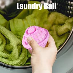 Herbruikbare Wasballen - Was Hulpjes - Kleding Verzorgen - Anti-Knoop Ontwerp - 8.5 x 7 cm - Wit — thumbnail 5