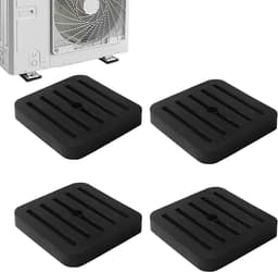 Anti-vibratie rubberen platen | 4 rubberen schokdemperpads - akoestische trillingsdemper | voor airconditioning warmtepomp wasmachine droger koelkast vriezer — thumbnail 1