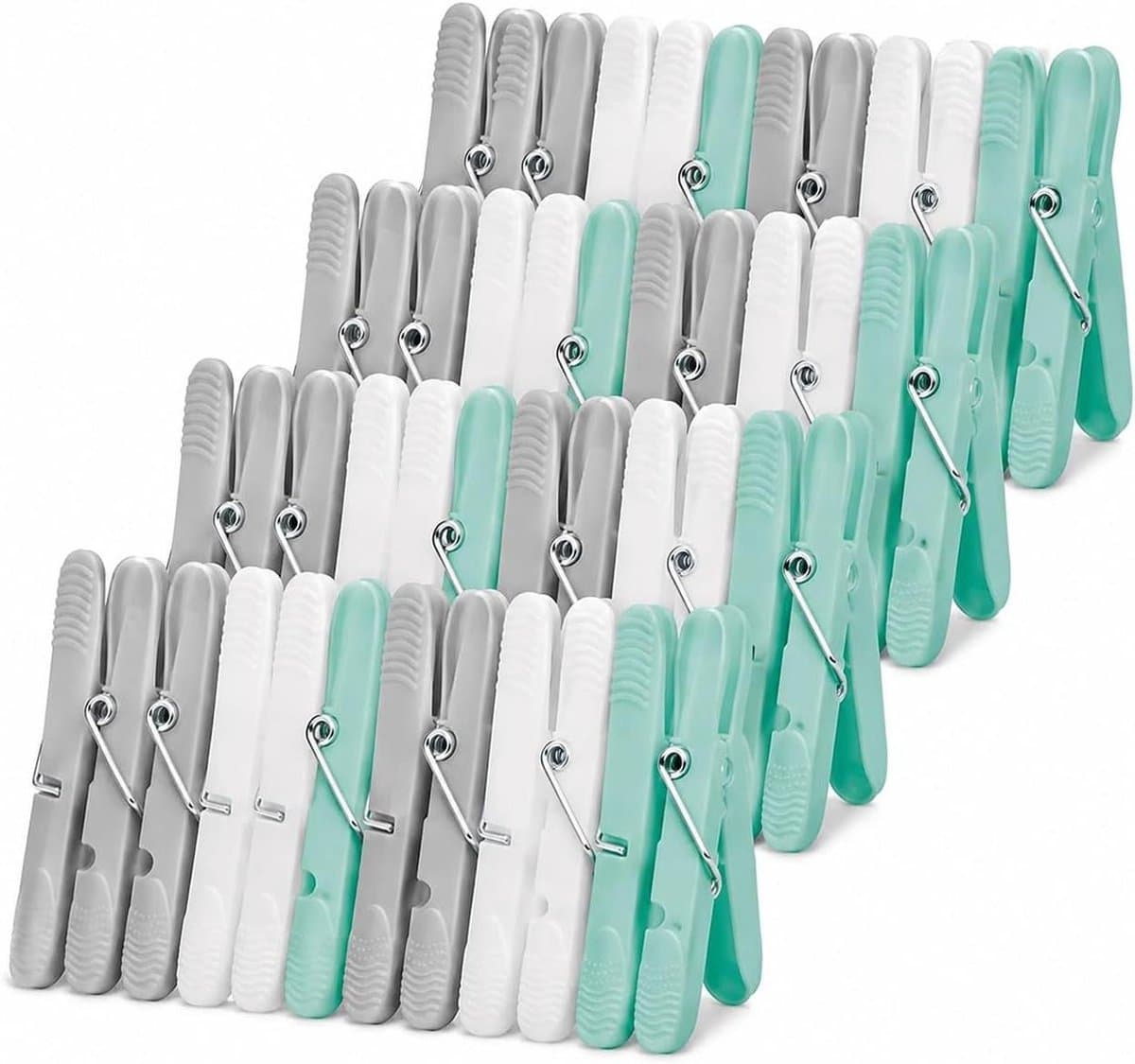 Wasknijpers - Kledingknijpers Waslijn - Kleding Drogen - Sterke Antislip Grip - 7 cm - Wit — afbeelding 1