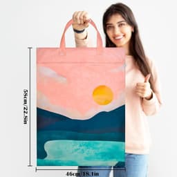 2 stuks grote reiswaszakken, waterdicht met handvat, wasbare vuile kledingzakken voor reizen, nat en droog gebruik, badpak en gymkleding, wasgoed, zwembad en studentenhuis — thumbnail 3