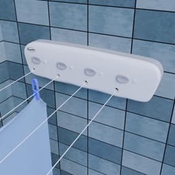 Automatische Kledinglijn - Droogrek Lijn - Kleding Drogen Buiten - Individueel Sluitsysteem - 5 Meter Lijn - Wit — thumbnail 2