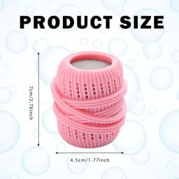 Herbruikbare wasmiddelcapsules, dispensers voor wasverzachter, schoonmaaksponzen voor de was, huishoudelijke alternatieven (roze). — thumbnail 2