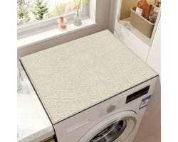 Wasmachine Beschermer - 60 x 60 cm - Wasmachine Droger Mat - Wasmachine Hoes - Afdekking Voor Wasmachine of Droger - Apparaten Beschermen - voor Wasmachine, Droger, Koelkast, Kleine Meubels - Beige — afbeelding 1