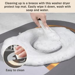 Wasmachine Droger Mat - Apparaat Beschermer - Apparaten Beschermen - Antislip Rubber Bodem - 60x60cm - Grijs — thumbnail 4
