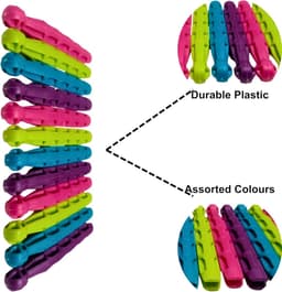 Plastic Dolly Knijpers - Wasknijpers Sterk - Kleding Drogen - Zware Weersomstandigheden - 12 Stuks - Geassorteerd — thumbnail 4