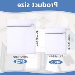 Set van 8 waszakken voor de wasmachine – Fijne wasnetten 30x20cm & 30x40cm – Herbruikbare beschermende waszakken voor lingerie, sokken en babykleding — thumbnail 3