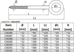 Allecta - Set van 2 schroefhaken oogring voor buissteigers - voor houten net - wandbevestiging - van staal - zilverkleurig - Ø12x300mm. — thumbnail 5