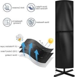 Beschermhoes voor Tuinparasol met Rits, Waterdicht en Windproof, UV-Bescherming, 220 x 50 x 50 cm, Ideaal voor Buitengebruik — thumbnail 3