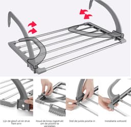 MRKK® Handdoekrek Radiator - Badkamer - Droogrek - Grijs — thumbnail 4