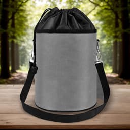 Wasknijperzak Opbergtas - Kleine Voorwerpen Organizer - Wasknijpers Opbergen - Met Schouderbanden - 29 x 24 x 1 cm - Grijs — thumbnail 3