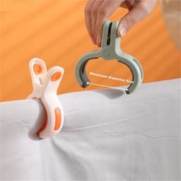 Wasknijpers Kunststof - Kledingklemmen Set - Wasgoed Drogen - Winddichte Grip - 60 Stuks - Grijs — thumbnail 4