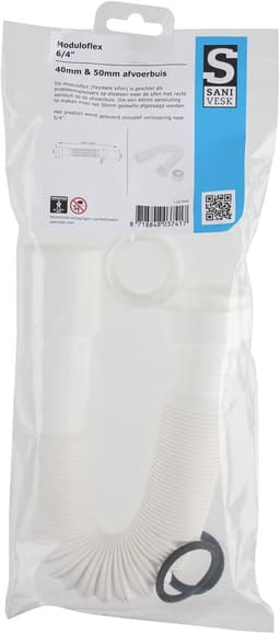 Sanivesk Moduflex flexibele sifon - 6/4" x 40 mm - 40-85 cm — thumbnail 2