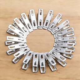 Wasknijpers - Kledingklemmen - Kleding Drogen - Roestvrij Staal - 50 Stuks - Zilverkleurig — thumbnail 5