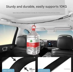 Autowashlijn Ophangsysteem - Reislijn Kledinghanger - Kleding Drogen Reizen - Verstelbare Lengte - 87-130 cm - Zwart — thumbnail 4