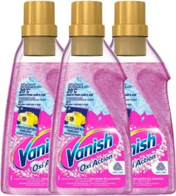 Vanish Oxi Action Wasbooster Gel – Vlekverwijderaar – 3 x 750 ml – Nieuwe Formule – Zonder Bleekmiddel – Anti-Geuroplossing – Geschikt voor Wol & Zijde — thumbnail 1