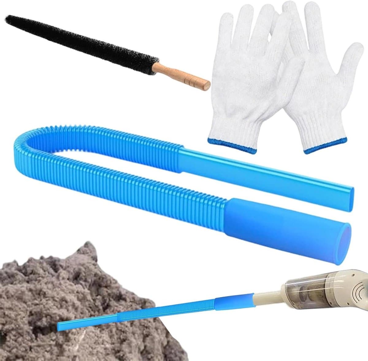 Reinigingsset Wasdroger - Leiding Afzuiger - Pluis Verwijderen - Slanke Buizen - 80 cm - Uniek — afbeelding 1