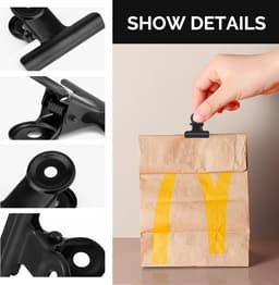 Kleine Bulldog Clips Zwart Metaal (50 stuks) - Sterke Briefklemmen — thumbnail 5