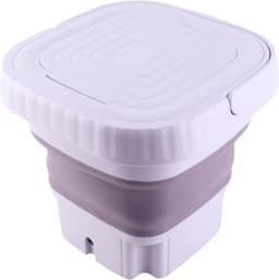 Draagbare Opvouwbare Wasmachine 11L – Automatische Mini Wasmachine met Afvoerslang – Compacte Reiswasmachine voor Camping, Reizen en Kleine Woningen — thumbnail 5