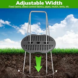 Grondankers Set - Worteldoek Haken - Tuin Bevestigen - Roestbestendig Staal - 50 Stuks - Zilverkleurig — thumbnail 2