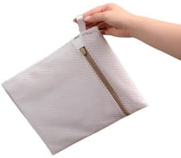 Waszakken – 2 stuks– L-40*50cm – Waszakken van mesh – Beschermzak – Wasbeschermzak – Beschermzakken voor kleding – Herbruikbaar – Vormbehoudende bescherming – Geschikt voor fijne was, lingerie, nachtkleding, sokken, enz. — thumbnail 1