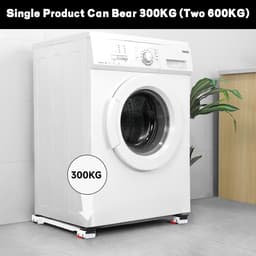 Wasmachine Onderstel - Apparatenbasis Verrijdbaar - Meubels Verplaatsen - Verstelbaar Remontwerp - 45-72 cm - Zwart — thumbnail 2