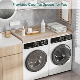 Wasmachine Werkblad - Droger Top - Wasruimte Organisatie - Hittebestendig Materiaal - 54 inch Breed - Houtkleurig — thumbnail 5