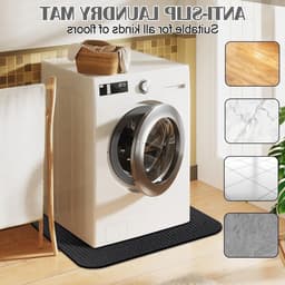 Dubbelzijdige antislip anti-vibratie mat voor wasmachine 60 x 60 cm - waterdichte vloerbescherming, onderlegger voor droger en koelkast, trillingsdemping en vloerbescherming — thumbnail 3