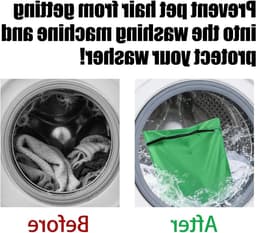 Waszak voor Huisdieren 65 cm x 70 cm - Haarvanger voor Honden, Katten en Konijnen, Fijnmazige Waszakken met Verborgen Rits voor de Wasmachine, Ideaal voor Dierenharen — thumbnail 2