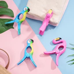 Winddichte Plastic Wasknijpers - Set van 4, Ideaal voor Handdoeken, Buitengebruik en Utility Room — thumbnail 2