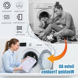 2 Stuks Gaaszakken voor Wasserette, 15" X 12" Waszak met Rits voor Wasmachine, Ideaal voor College, Slaapzaal en Reizen — thumbnail 2