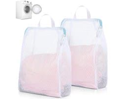 Grote Herbruikbare Wasnetten met Premium Rits - Bescherming voor Bh's, Zijde Blouses en Delicate Kleding (50x60cm) - 2 Stuks