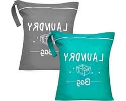 Waszak met draagtas en rits, ideaal voor vuile was, zwemkleding en sportkleding, perfect voor zwemmen en fitnessactiviteiten