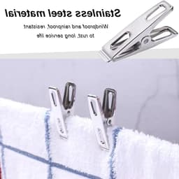 Roestvrijstalen Wasknijpers, 20 Stuks, Duurzame Klemmen voor Kleding, Handdoeken en Voedselverpakking, Windbestendig en Sterk — thumbnail 5