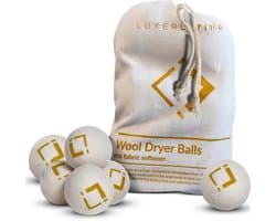 6x Drogerballen XL van Wol - Wasverzachter - voor Wasmachine en Wasdrogers - Dryer balls - Wasbol 100% wol — afbeelding 1