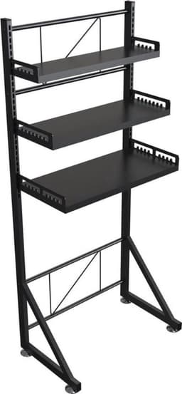 Thuys – Verstelbar Opbergrek – 3 Laags – Multifunctioneel Opbergsysteem – Ruimtebesparend Organizer Rek – Wasruimte Organizer – Hoogte Verstelbaar – Zwart — thumbnail 2