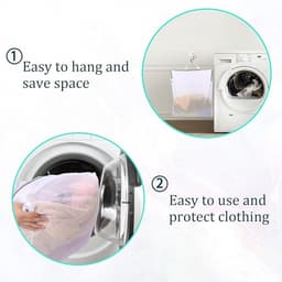 Waszak - 2 Stuks - Groot 40 × 50 CM - Waszakjes met Rits - Waszakken voor Wasgoed - Laundry Bag - Waszakje Lingerie - Wasnet - Waszak Wasmachine - Washing Bag - Waszakjes - Waszak Ondergoed - Waszakjes Groot - Wasnetten met Rits voor Wasgoe — thumbnail 4