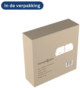 Wasophoogte® Wasmachine verhoger met lade - Dubbele wasmachine opbouwmeubel XL - Wasmachine sokkel - 31cm hoog - Wit - Universeel - 63*63 (LxB) - Inclusief wandbeugels — thumbnail 2