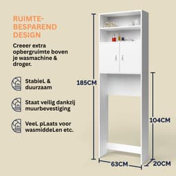 Wasmachine Kast - Ombouw - Verhoger - Meubel — thumbnail 5