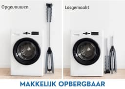 Tatkraft PINE Stevig Ruimtebesparend Inklapbaar Droogrek - Opvouwbaar Staand Kleding Wasdroogrek - Was Droger Rek - Kleding Wasrek Hangrek Voor 42 Kleding Hangers - Droogtoren 2 Volle Wastrommels - Voor Badkamer/Balkon/Binnen/Buiten - Opklapbaar — thumbnail 3