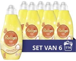 Robijn - Vloeibaar Wasmiddel - Zwitsal - Klein & Krachtig - 6 flessen - 114 wasbeurten - Voordeelverpakking