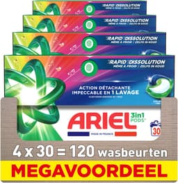 Ariel 3in1 Wasmiddel Pods Kleur- 4 x 30 stuks - 120 wasbeurten — thumbnail 1