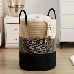 CHIWIN – Speelgoedopberger & Badkamer Organizer – 50cm Hoog – Handgevlochten Wasmand voor Slaapkamer, Wasruimte & Kinderkamer — thumbnail 1