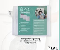 Loti Living Waszakken 3 stuks - Waszakken voor wasgoed - Waszak voor Wasmachine - 30x40 cm — thumbnail 5